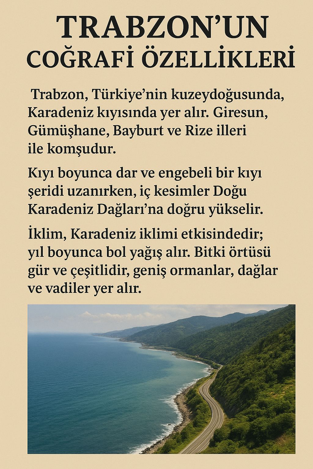 Trabzon Coğrafi Özellik 1